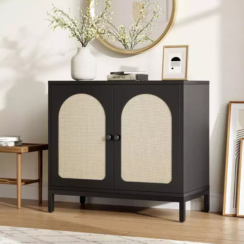 Whizmax Buffet Cabinet with Storage, Kitchen Storage Cabinet with Rattan Doors,Accent Cabinet,Sideboard Cabinet Cupboard Console Table for Living Room