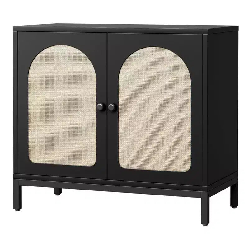Buffet Cabinet with Storage, Kitchen Storage Cabinet with Rattan Doors,Accent Cabinet,Sideboard Cabinet Cupboard Console Table for Living Room