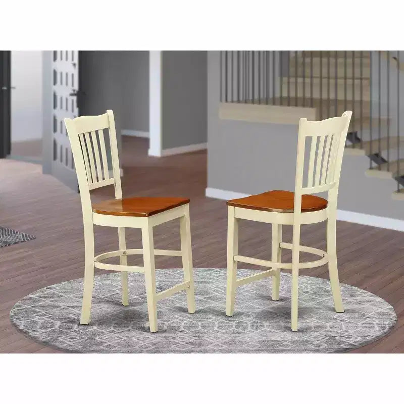 Counter Height Stools-Slat Back