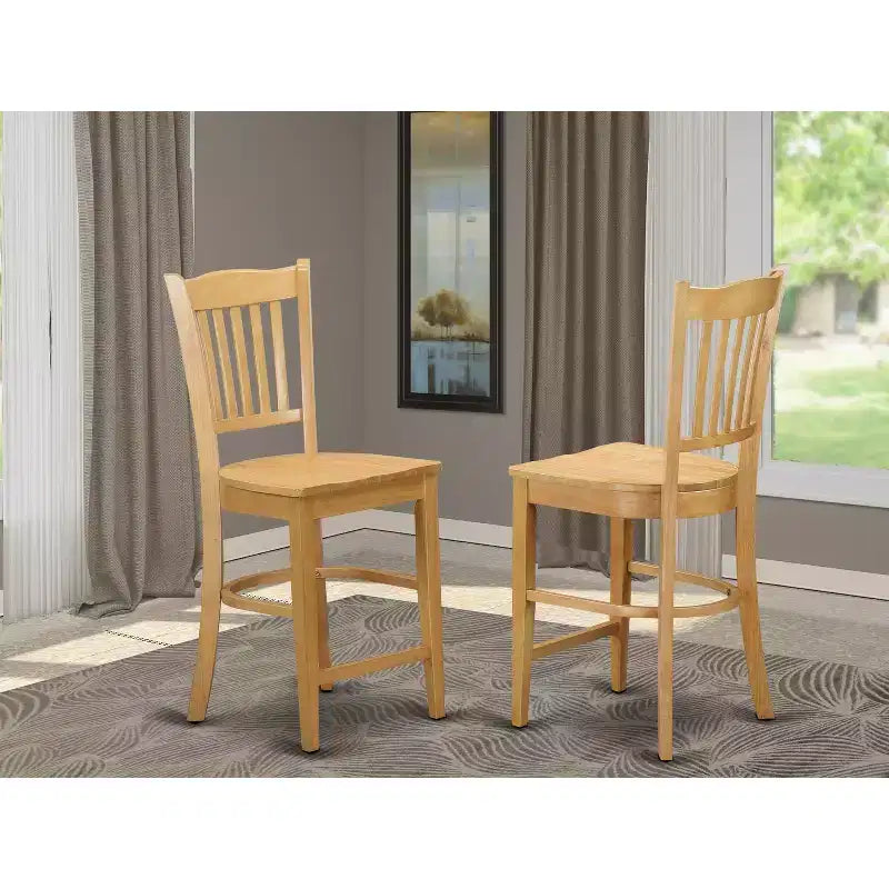 Counter Height Stools-Slat Back