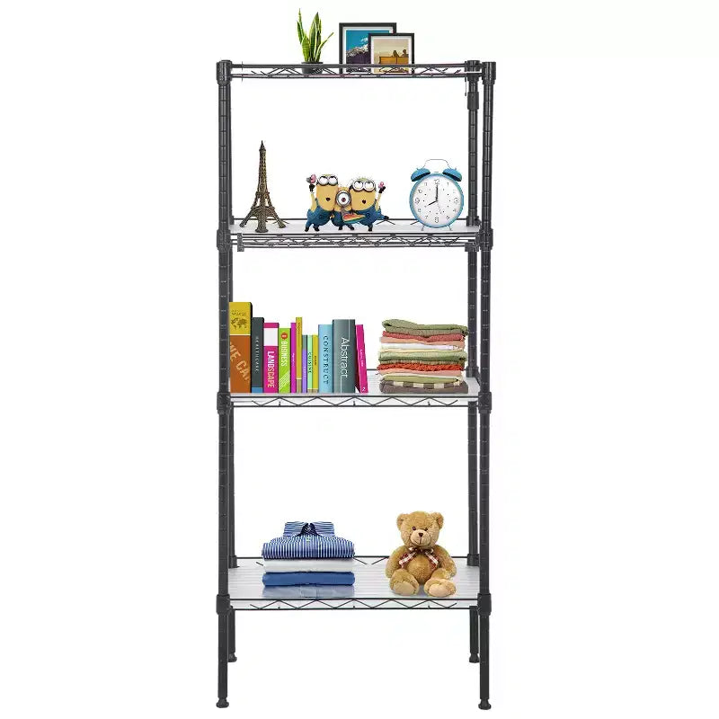 BestMassage 4-Tier Shelving Storage Shelves Garage Shelving Adjustable Shelf Total Bearing Capacity Multi-Functional Use for Home Office
