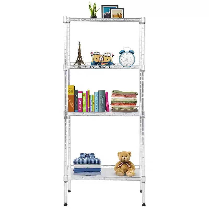 4-Tier Shelving Storage Shelves Garage Shelving Adjustable Shelf Total Bearing Capacity Multi-Functional Use for Home Office