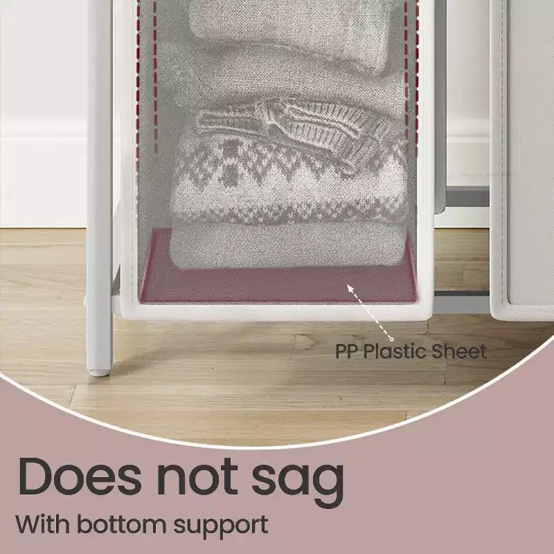 Laundry Hamper, Laundry Basket, Laundry Sorter with 3 Pull-Out and Removable Bags, Shelf, Metal Frame, 3 x 10 Gallons