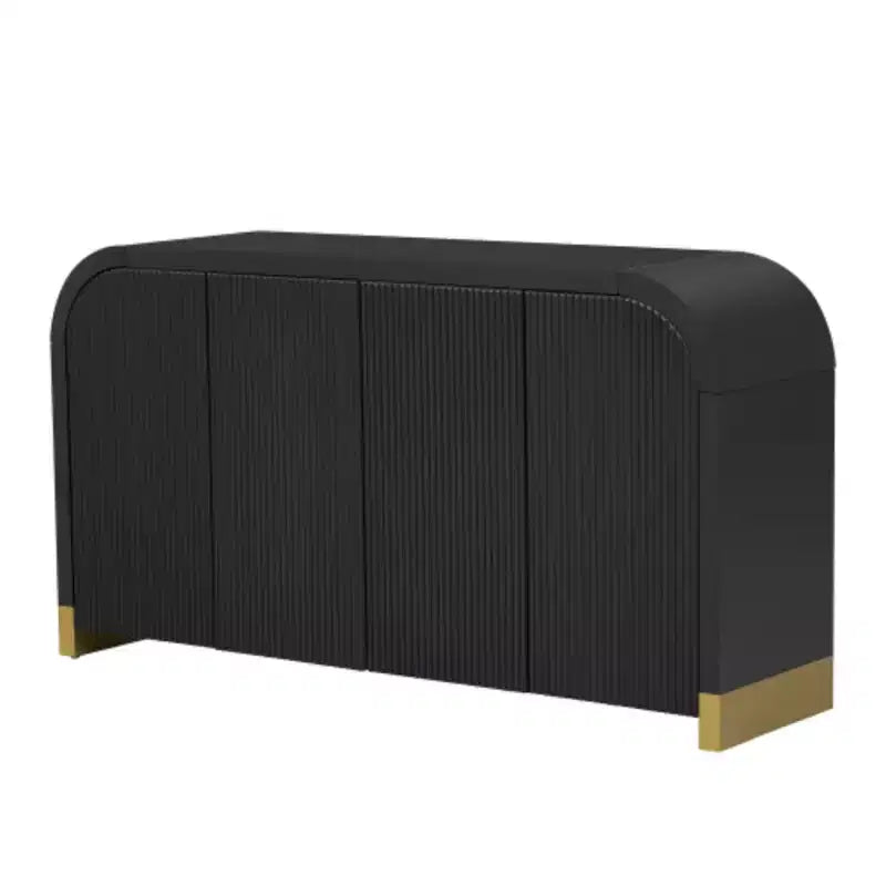 U-Style Four-Door Cabinet Sideboard with Ash Veneer: Exceptional Features for Hallways, Entryways, and Living Rooms