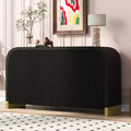 U-Style Four-Door Cabinet Sideboard with Ash Veneer: Exceptional Features for Hallways, Entryways, and Living Rooms