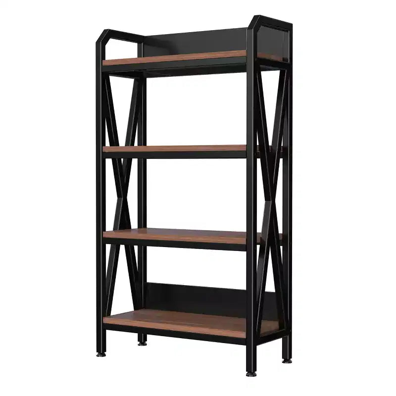 VIYET 56.3H 4-Level Bakers Rack, Metal & Wooden Kitchen Storage Shelf (Adjustable Multi-Scene Organizer for Garage/Pantry/Bathroom)