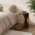 MAYEERTY C-Shaped End Table, Sofa Side Couch Table for Living Room Bedroom