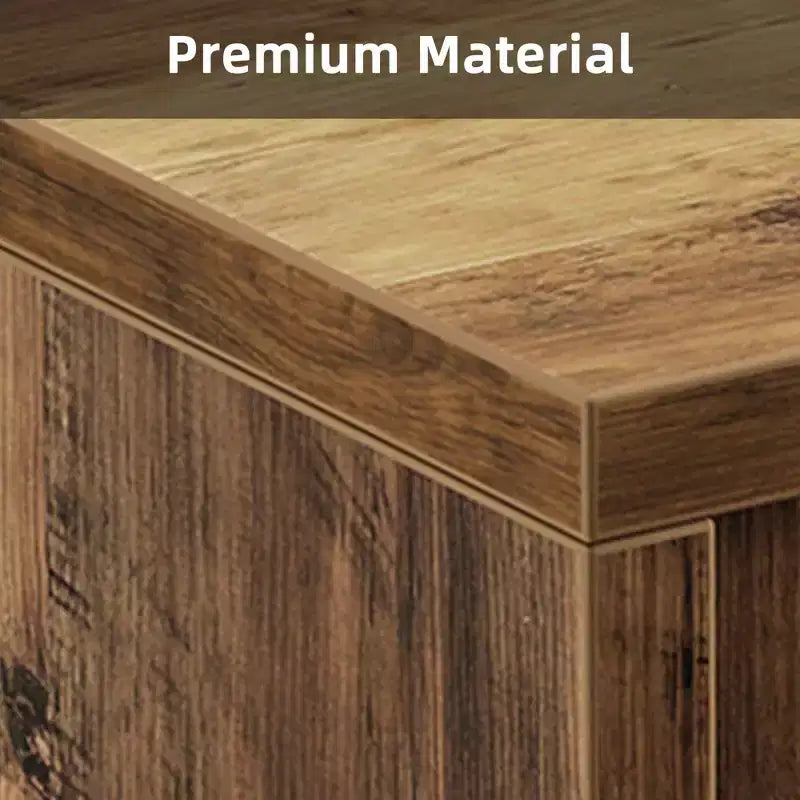 C-Shaped End Table, Sofa Side Couch Table for Living Room Bedroom