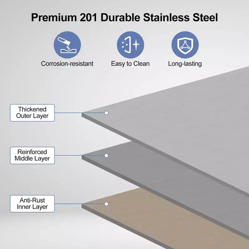Stainless Steel Work Table, 36x24 Inch/30x18 Inch Food Prep Worktable with 4 Wheels for Commercial Kitchen Restaurant