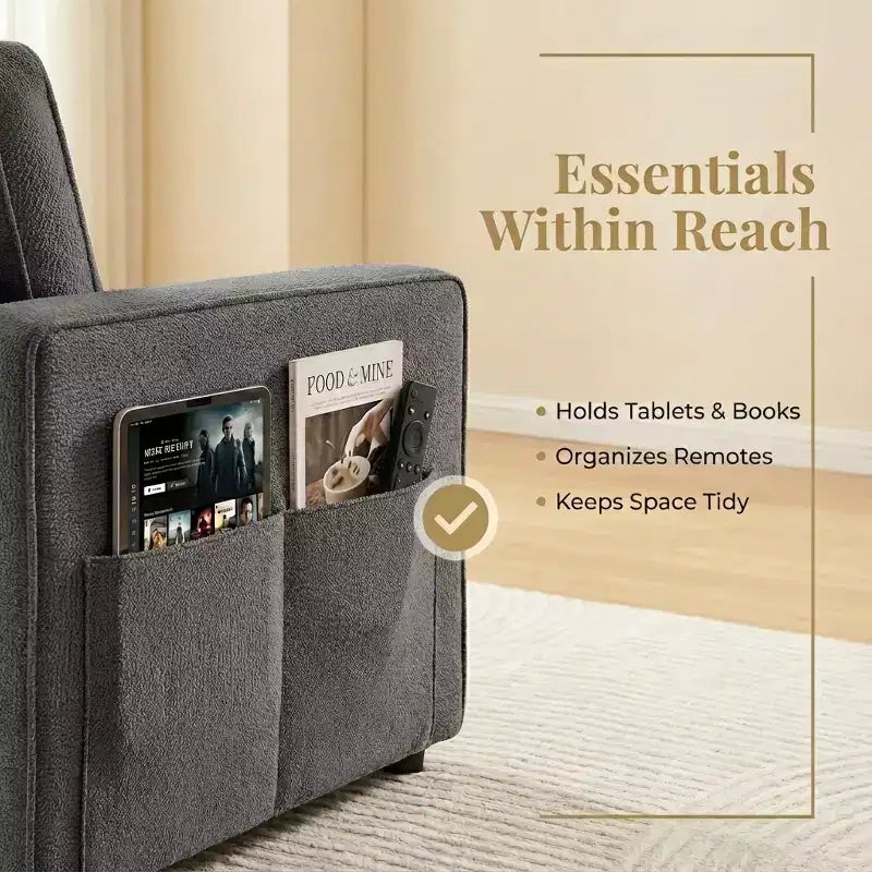81 Sleeper Sofa Bed, 2 in 1 Pull Out Couch, L-Shaped Sectional Sofa with Reversible Storage Chaise, Side Pockets