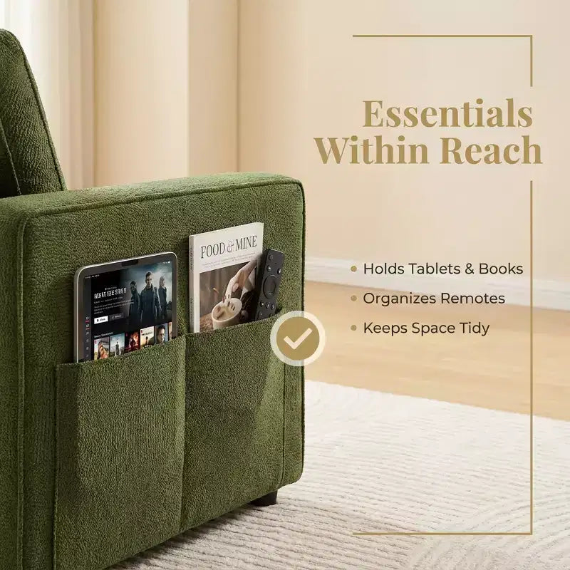 81 Sleeper Sofa Bed, 2 in 1 Pull Out Couch, L-Shaped Sectional Sofa with Reversible Storage Chaise, Side Pockets