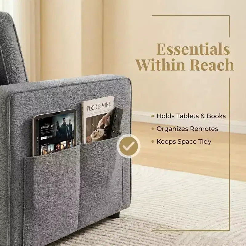 81 Sleeper Sofa Bed, 2 in 1 Pull Out Couch, L-Shaped Sectional Sofa with Reversible Storage Chaise, Side Pockets