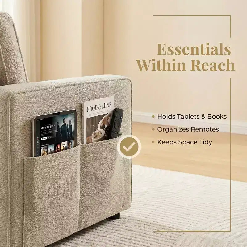 81 Sleeper Sofa Bed, 2 in 1 Pull Out Couch, L-Shaped Sectional Sofa with Reversible Storage Chaise, Side Pockets