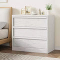 Modern 4-Drawer Storage Dresser  Compact Wooden Chest for Dining Room or Bedroom, Vertical Organizer in White or Natural Oak Finish