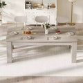 Acekool 71 Rectangular Dining Table for 6-8, Farmhouse Wooden Table with Triangle Legs, for Dining Room or Apartment