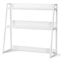 VIYET 35 2-Tier Desktop Bookshelf - White, Anti-Slip Feet Pads