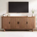 Dyonery 69 Modern Fluted Sideboard Buffet Cabinet - 4-Door Storage with Adjustable Shelves, Stylish Credenza for Dining Room