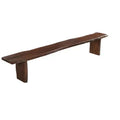 HomeRoots 60 Brown Solid Wood Solid Wood Live Edge Dining Bench